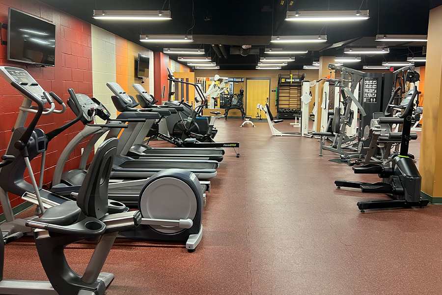 Modern gym with equipment